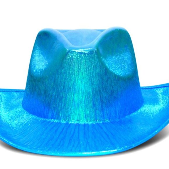 Womens Blue Genuine Western Style Cowboy Rave Festival Party Hat main image 4